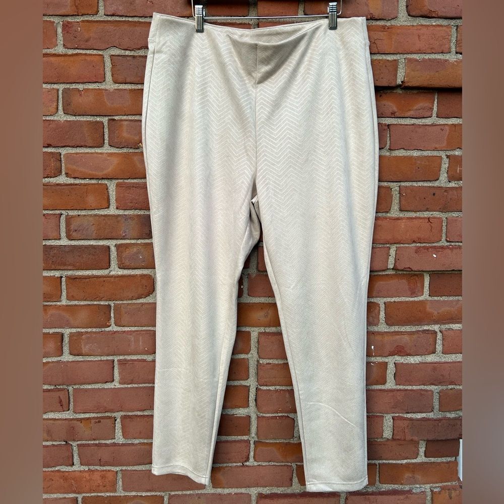 Cato Faux Suede Chevron Pants